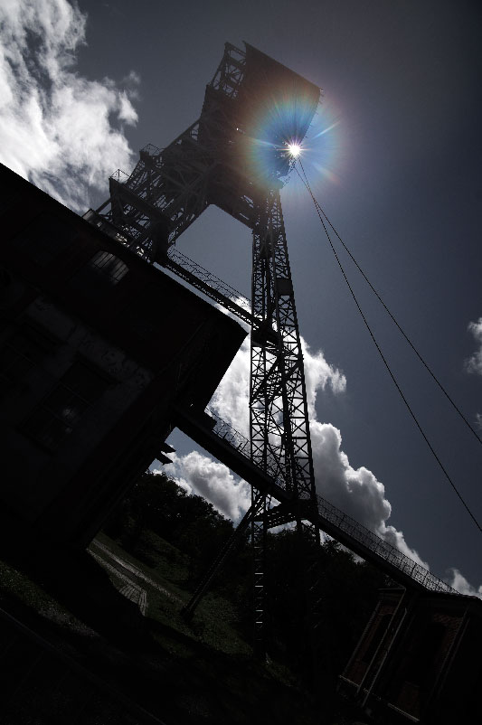 Puits Couriot mus&eacute;e de la mine Saint Etienne Halo soleil