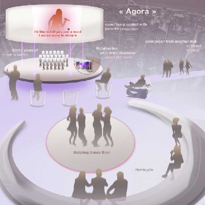 Bar et piste de danse innovant hôtel luxe