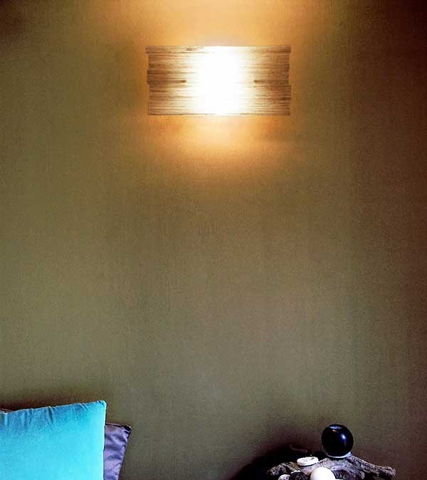 Natural Linen wall lamp design