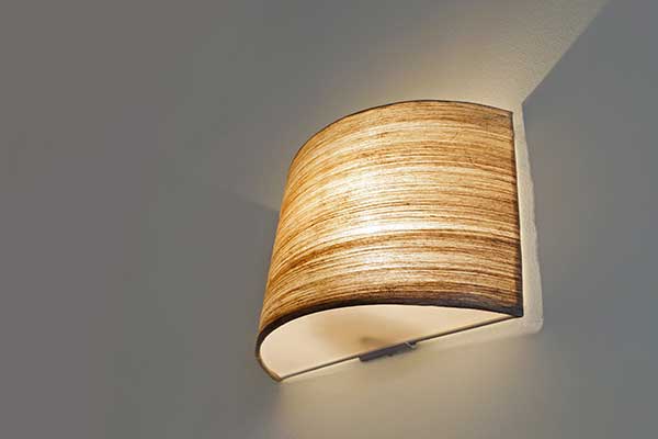 Natural Linen wall lamp demi design