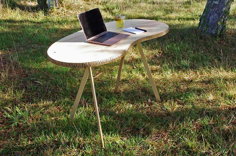 Bureau contemporain design boomerang