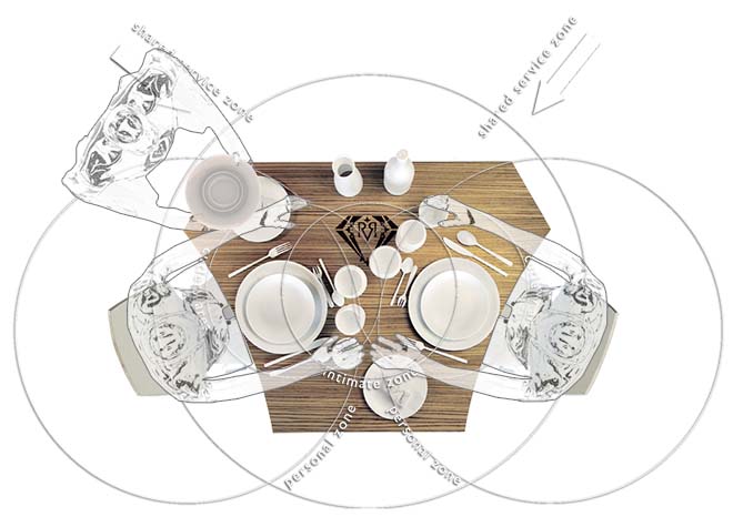 Concept de table polygonale design