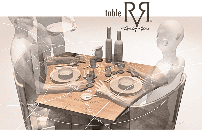 Table design pour restaurant Rendez-vous 