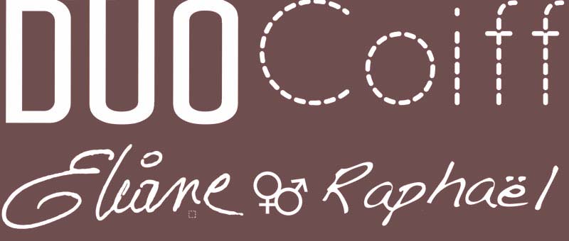 Logo enseigne duo coiffure