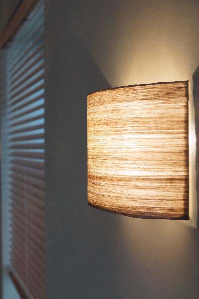 Lampe design lin naturelle restaurant Benoit Beal