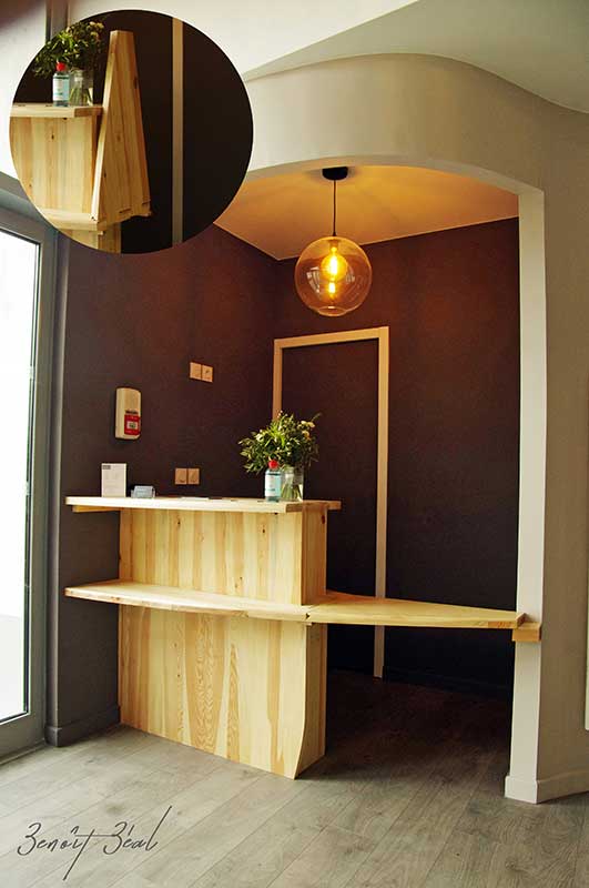Mobilier design caisse pmr commerce ERP