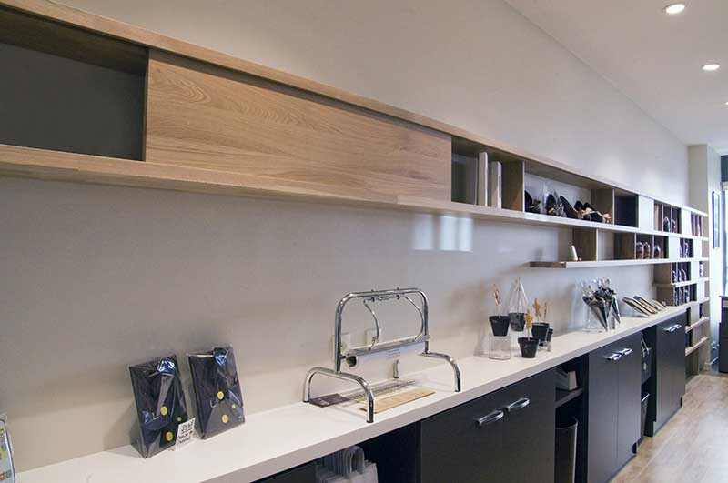 Etagère présentoir nombre or conception design