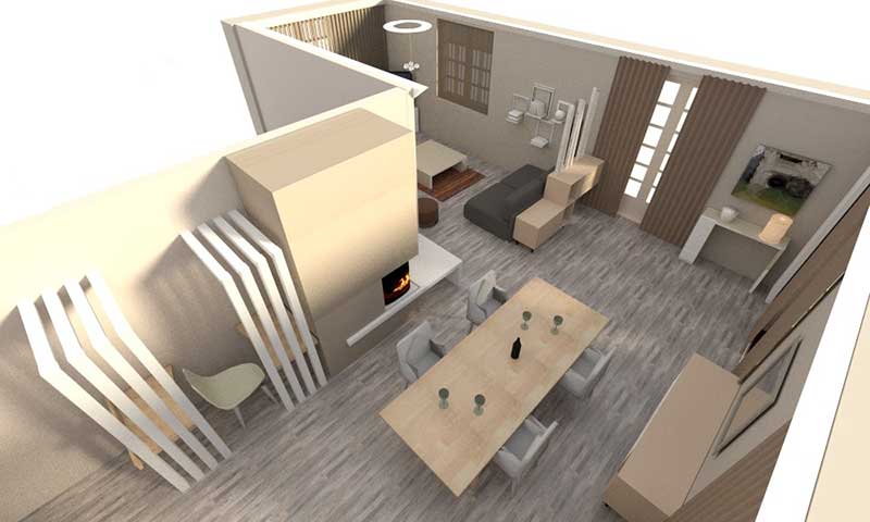 Projet aménagement création 3D Maison particulier