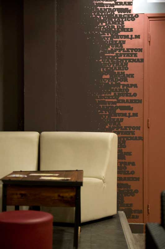 Peinture marques de Rhums en nuage mots GRAPHIQUE