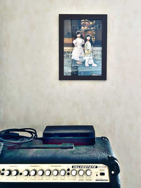 Photo vietnam enfants sur mur